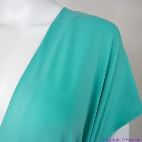 NEW Eloquii teal wrap front midi dress, women's plus size 18 - Picture 15 of 16